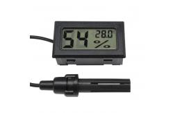China Mini Probe Digital LCD Thermometer Hygrometer Humidity Temperature Meter Indoor Display Black supplier