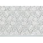 Polyester Floral Lace Fabric Embroidery Water Soluble Lace For Bridal Dress for sale