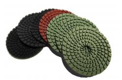 China Abrasion Resistant Diamond Resin Polishing Pads Installed On Portable Grinding Machine supplier