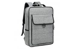China Gray Polyester Material Canvas Laptop Backpack Multifunction Laptop Bag supplier