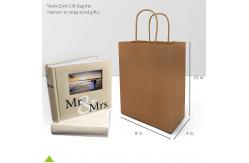 China Eco Friendly 80% PCW 8x4x10 Kraft Paper Bag supplier