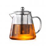Heat Resistant Clear Glass Teapot with 304 Stainless Steel Strainer Durable for sale