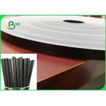 BPA Free 60gsm Solid Black Straw Food Grade Paper Roll For Cocktail 100% Biodegradable for sale