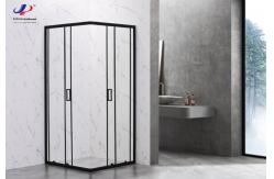China 4/5mm Tempered Glass Square Shower Enclosure With Black Alum Frame supplier