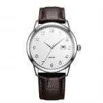 Leather Straps Chronograph Wrist Watch 42mm Dial 220mm Belt for sale