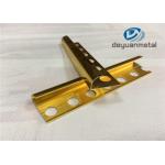 6063 T5 Aluminium Metal Edging Strip With Polishing Golden for sale