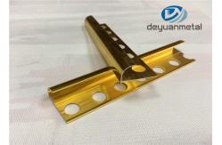 China 6063 T5 Aluminium Metal Edging Strip With Polishing Golden supplier