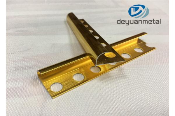 6063 T5 Aluminium Metal Edging Strip With Polishing Golden