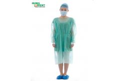 China Disposable Waterproof PP Non Woven Isolation Gown With Knitted Wrist supplier