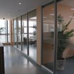 Soundproof Fireproof Sliding Office Partition Glass Walls With Aluminum Frame for sale
