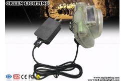 China Yellow Cordless Rechargeable Miners Headlamp , Hard Hat Headlamp Lightweight supplier