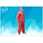 Waterresistance Elastic Cuffs Disposable Paint Coveralls PE Coated PP Fabric for sale