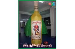China Polyester Yellow Inflatable Wine Bottle / commercial grade inflatables supplier