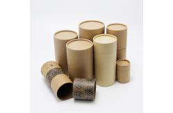 China Custom Printed Cylinder Kraft Paper Tube Recyclable Tea Packaging Containers supplier