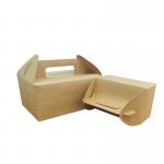 Disposable Salad Paper Food Containers Biodegradable With Handle for sale