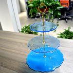 3 Layers Silicone Resin Coaster Molds Cake Decoration Round Coaster Mould for sale