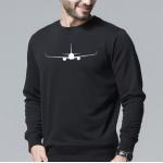 flat stitching seem men cotton polyester crew plain pullover thermal sweatshirts
