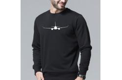 China flat stitching seem men cotton polyester crew plain pullover thermal sweatshirts supplier