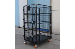 China Anti - Theft Lockable Collapsible Wire Container with Latch for Padlocks supplier