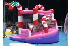 China Silk Printing Candy Inflatable Slide Bounce Two In One Inflatable Toys supplier