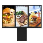 55inch Exterior Outdoor Drive Thru Menu Boards System 3000nits Spliced 3 Screens for sale