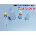 5ml 20ml 30ml 50ml round empty White Frosted Glass Serum Hair Oil Bottle beard oil Essential Oil glass dropper bottle for sale