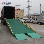Loading And Unloading Portable Dock Ramp Green Portable Steel Ramps