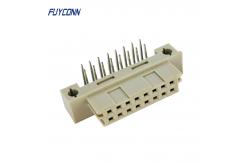 China DIN41612 Female 2 Rows 16 Pin Right Angle PCB Eurocard Connector supplier