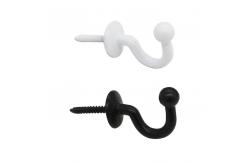 China Bedroom Drapes Metal Accessory Tie Back Hooks For Curtains Elegant Black supplier