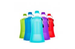 China Silicone Bag Pouch Hiking Customized Double Sealing Collapsible 500ml Drinking Water supplier