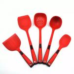BPA Free 5 Pieces Silicone Spatula Kitchenaid Cooking Utensils Set Heat Resistant for sale