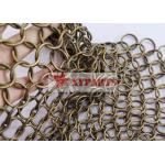 2.0x20mm Antique Bronze Welded Metal Ring Mesh Curtain For Architectural Designs for sale