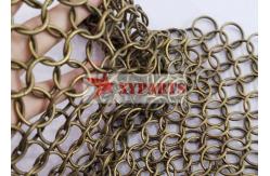 China 2.0x20mm Antique Bronze Welded Metal Ring Mesh Curtain For Architectural Designs supplier