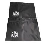 Matte Black Three Side Seal Cable USB Plastic Packaging Bags With Zipper