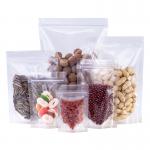 Transparent Stand Up Mylar Bags Food Clear Resealable ziplockk Bags for sale