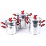 Heat Resistant 8L 2.5mm Granite Aluminum Cookware Set for sale