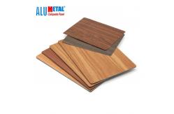 China 5mm AA3003 Wooden Aluminum Composite Panel 4x8 Sheets Mirror Surface supplier