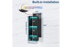 China 12x30 Inch Shower Wall Niche Waterproof Painting Finish With LED supplier
