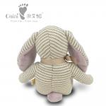 Striped Rabbit  Doll Plush Toy Presents Brown Bunny Stuffed Animal 21 X 15cm