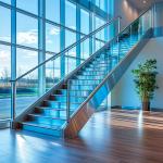 Corrosion-Resistant 304 Stainless Steel Handrails with Square Mount for Glass Railings for sale