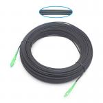Outdoor 2*5.0mm FTTH SC APC Flat Drop Patch Cord Singlemode With Balck Jacket for sale