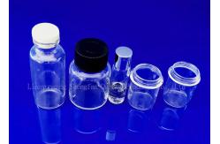 China 2.2g/Cm3 Quartz Reagent Bottle Clear Fused Silica With Screw Thread Cap supplier