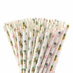 Cute Patterns Tropical Paper Straws  Daily Life Decorative Paper Drinking Straws for sale