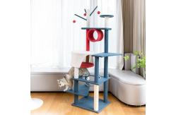 China Wood Plush Fabrics DIY Cat Tree House Tower For Large Cats supplier