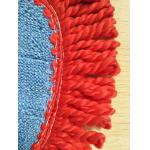 450gsm Blue Twisted Red Tassels Microfiber Wet Mop Pads Environment Friendly