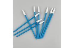 China Small Pointed Dacron Head Polyester Tip Swab 3 Lint Free Double Layer supplier
