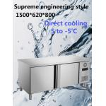 Easy Operation 2 Door Commercial Freezer Antirust Double Door Undercounter Freezer for sale