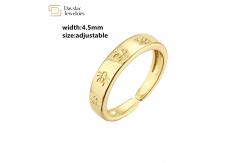 China Custom Jewelry 18k Gold Plated Rings Women Men Adjustable Ant Insect Engraved supplier