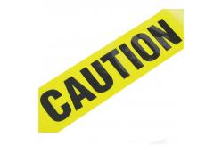 China Non-adheive Logo Printed Caution Tape PE Yellow Roll Warning Tape supplier
