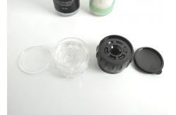 China Simple Salt and Pepper Acrylic Grinder Glass Bottle with Plastic Lid Spice Grinder supplier